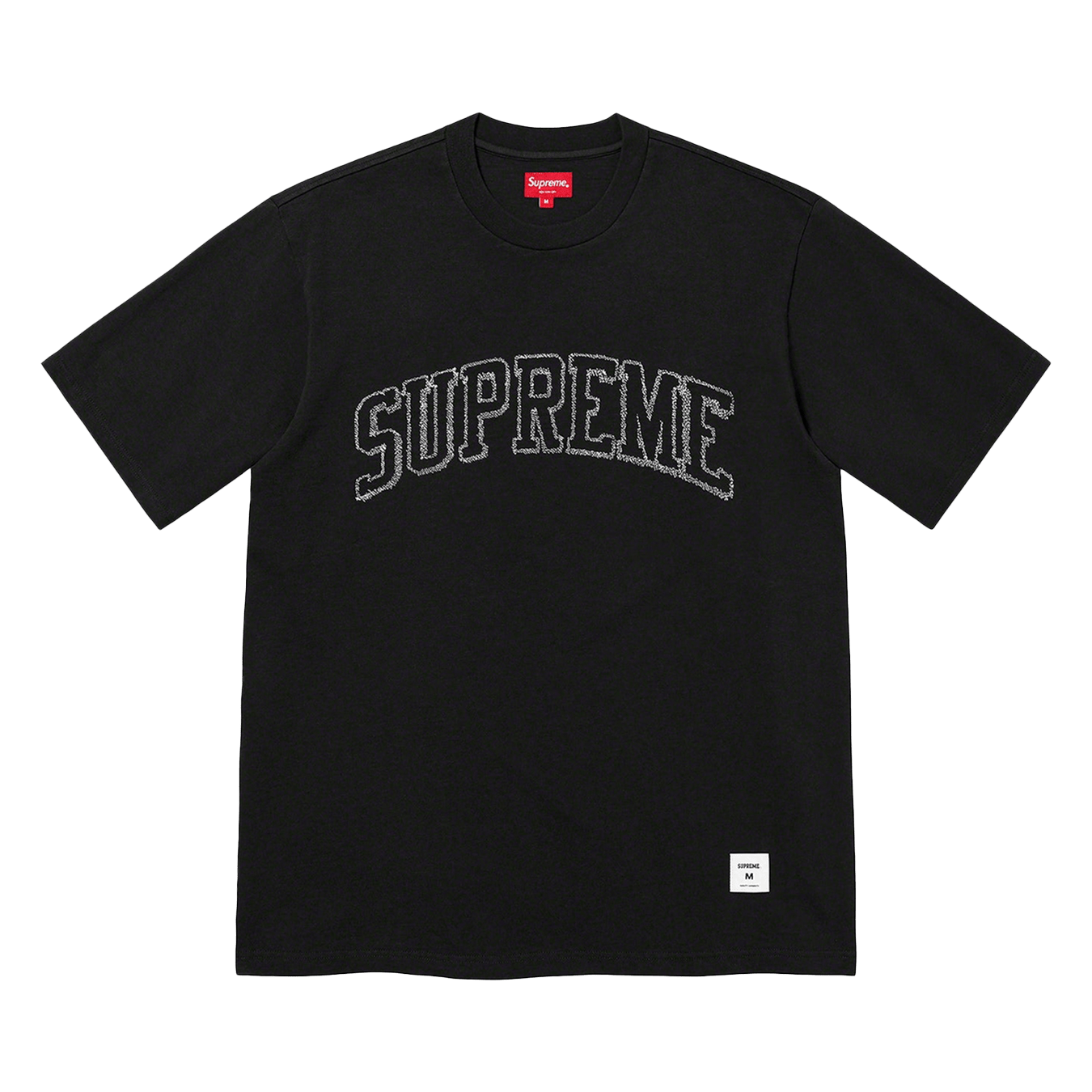 Supreme Sketch Embroidered S/S Top Black — Kick Game