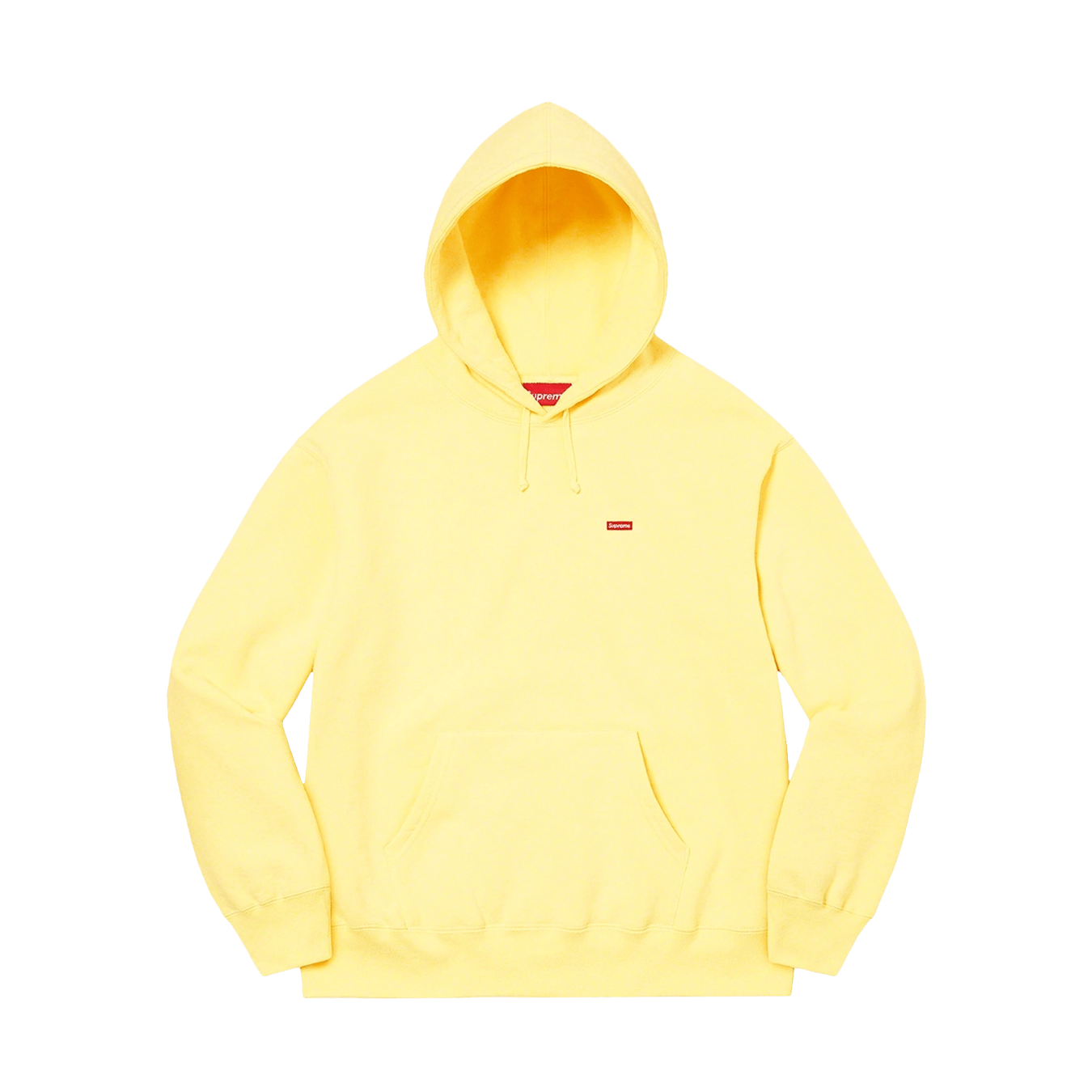 Supreme Small Box Hooded Sweatshirt Light Yellow — Kick Game