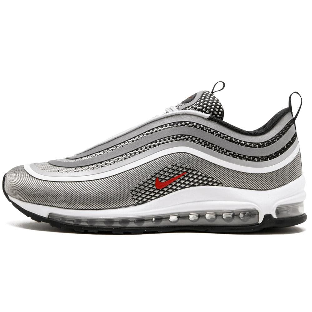 Nike Air Max 97 Ultra Metallic Silver Varsity Red Kick Game