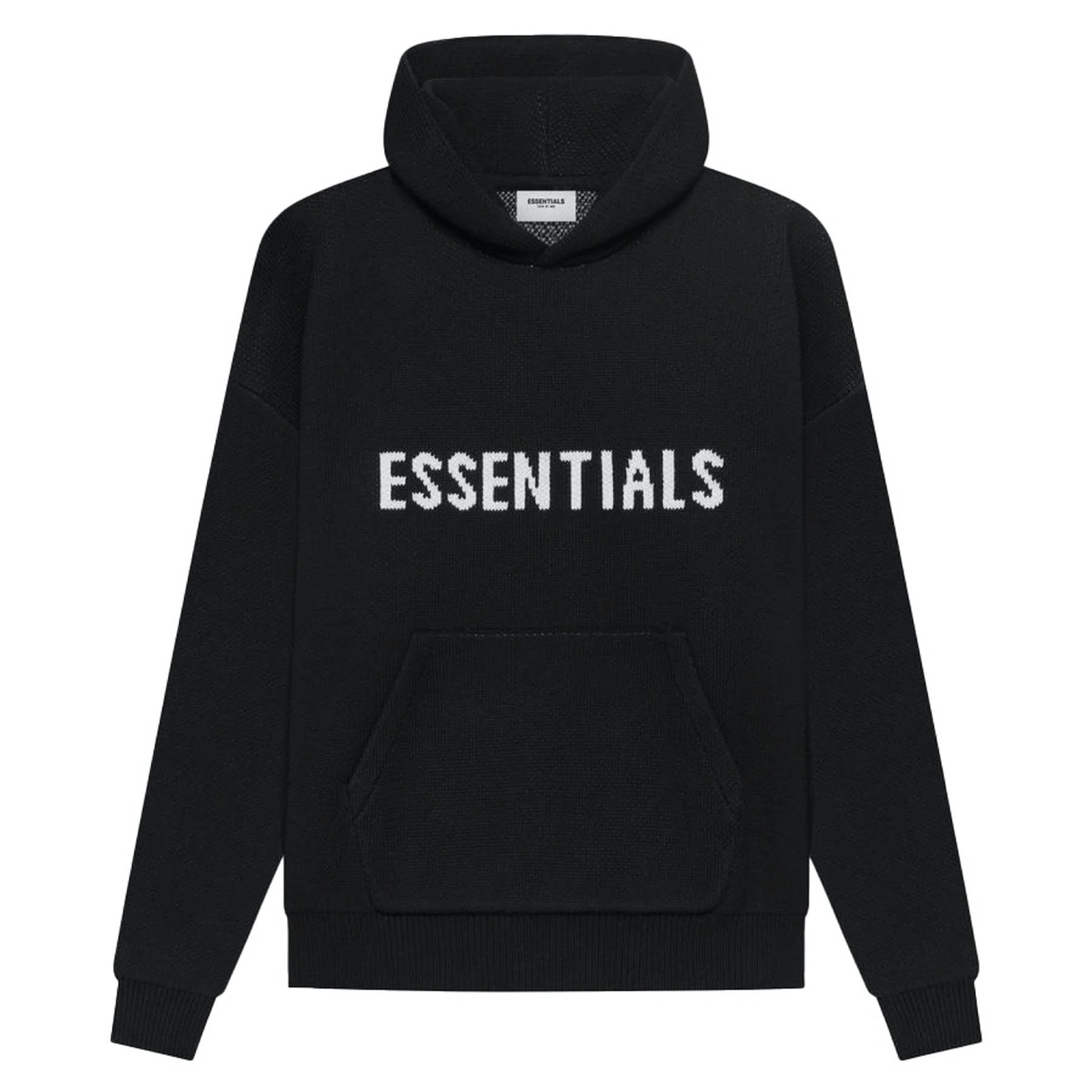 FEAR OF GOD ESSENTIALS Knit Pullover Hoodie Light Heather Oatmeal — Kick  Game