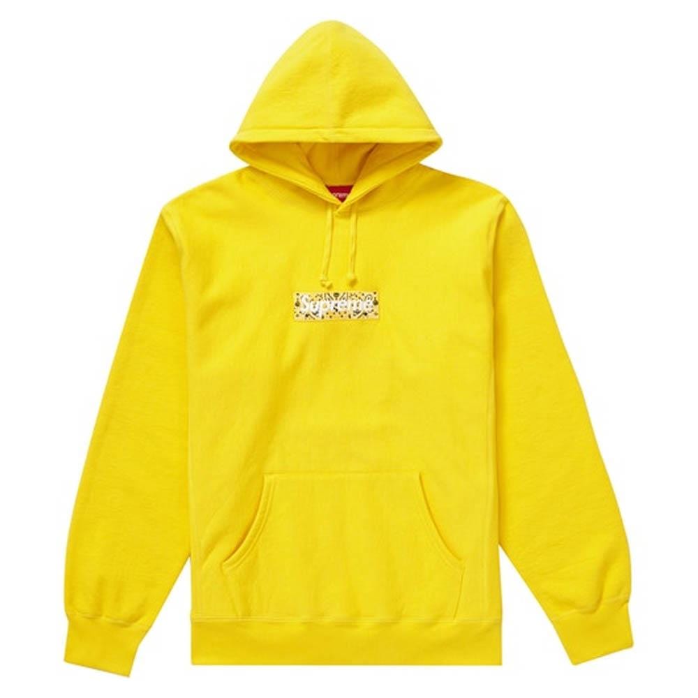 Supreme Bandana Box Logo Hooded Sweatshirt Yellow — Kick Game