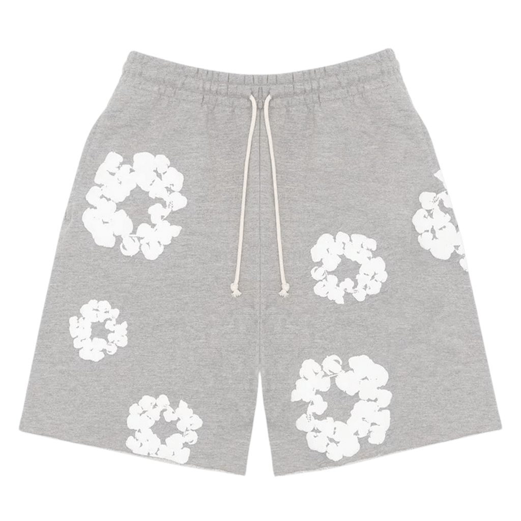 Denim Tears The Cotton Wreath Shorts 'Grey' - Kick Game