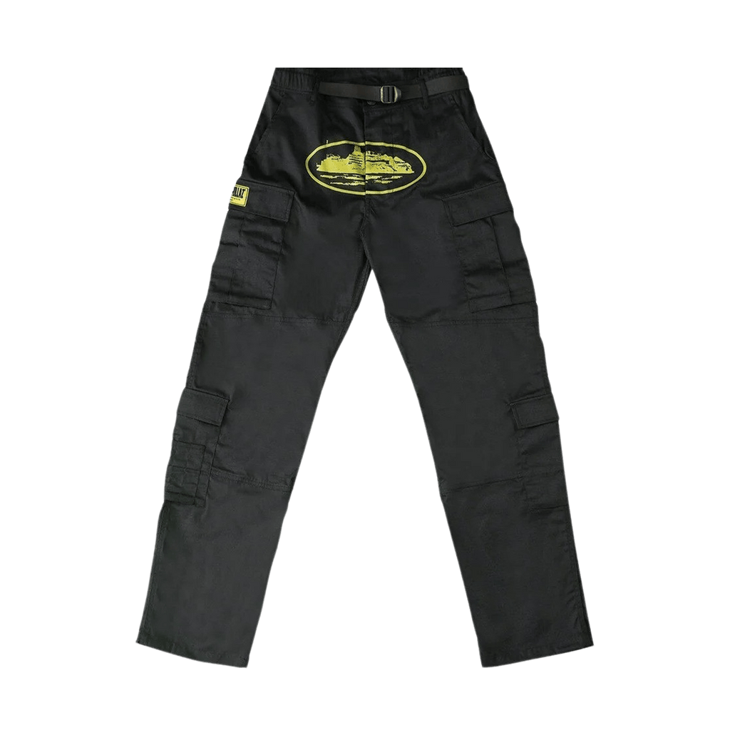 Corteiz Yella Guerillaz Cargos 'Black/Yellow' - CerbeShops