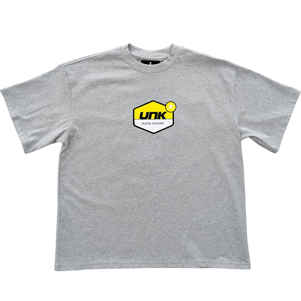 Unknwon x Kick Game Tee 'Grey Yellow' - Kick Game