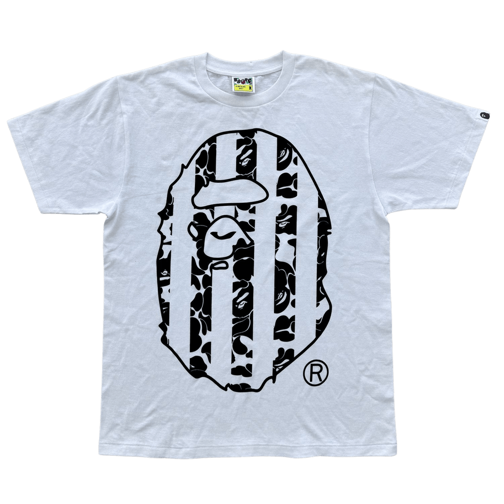 Bape Tee 'White Black' - Kick Game