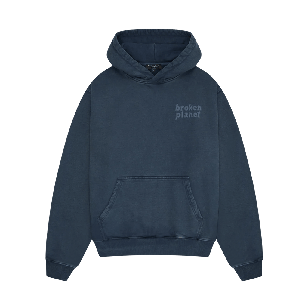 Broken Planet Market Basics Hoodie - Washed Outer Space Blue - Kick Game