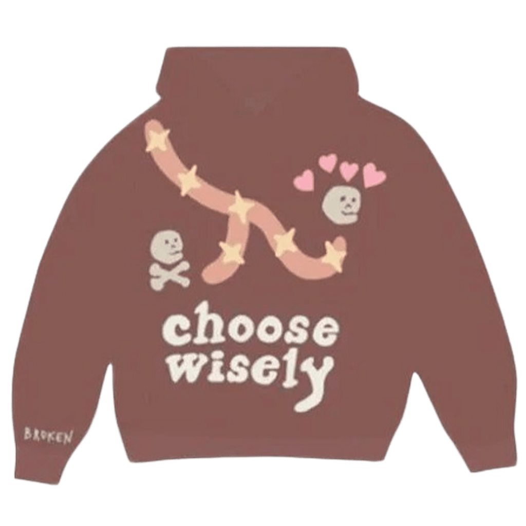 Broken Planet Market Hoodie 'Choose Wisely' - Brown - Kick Game