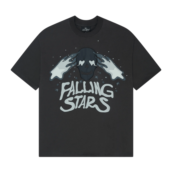 Broken Planet Market T-Shirt 'Falling Stars' - Soot Black - UrlfreezeShops