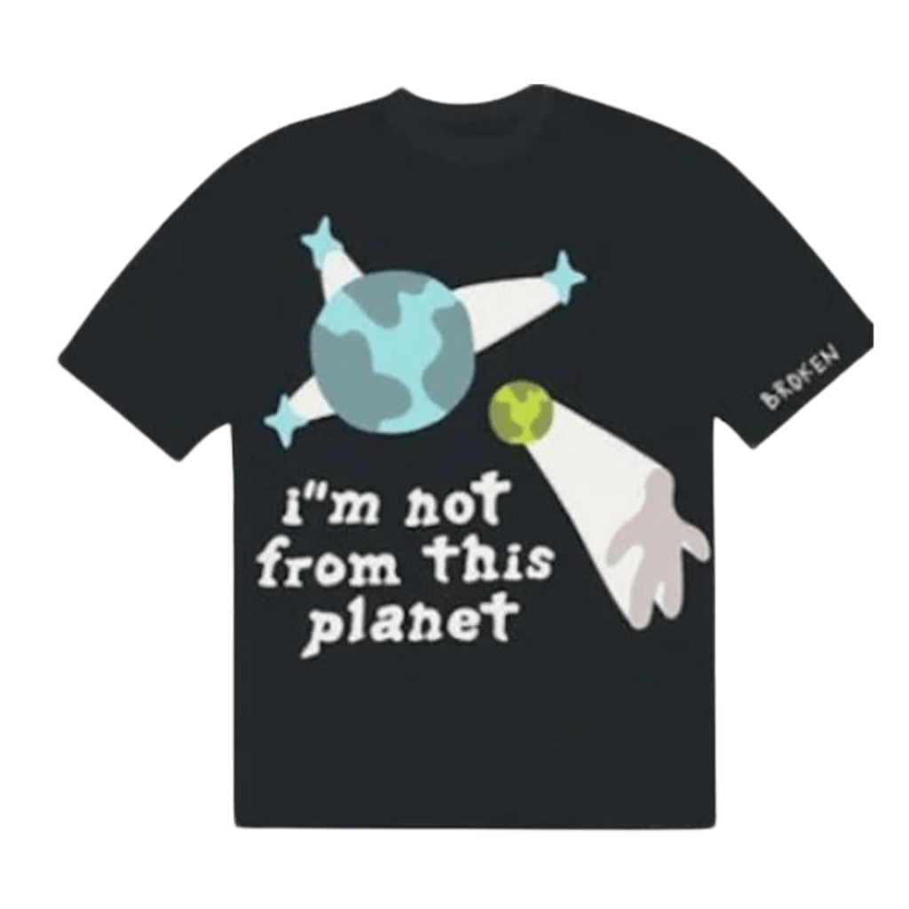 Broken Planet Market T-Shirt 'I'm Not From This Planet' - Black - Kick Game