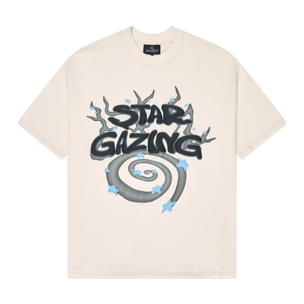 Broken Planet Market T-Shirt 'Stargazing' - Vanilla White - UrlfreezeShops