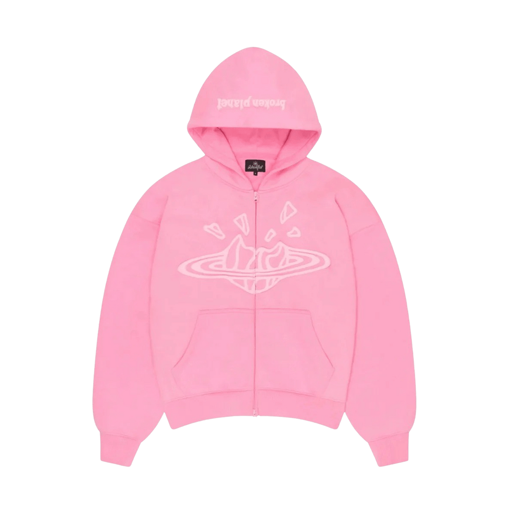 Broken Planet Zip Up Hoodie 'Candy Pink' - Kick Game