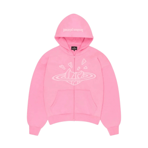 Broken Planet Zip Up Hoodie 'Candy Pink'