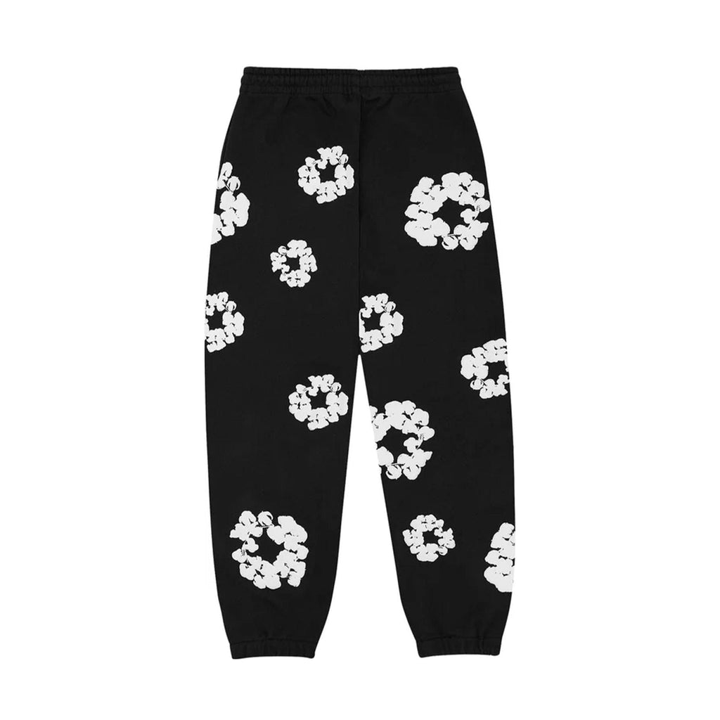 Denim Tears The Cotton Wreath Sweatpants 'Black' - Kick Game