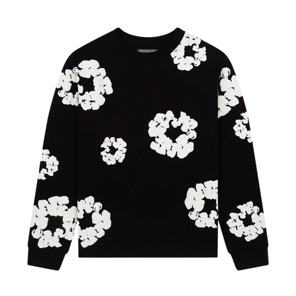 Denim Tears The Cotton Wreath Long Sleeve Tee 'Black'