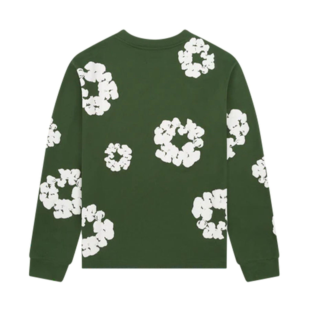 Denim Tears The Cotton Wreath Long Sleeve Tee 'Green' - Kick Game