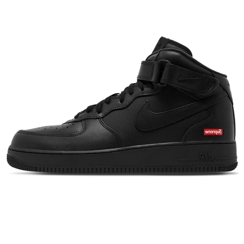 Supreme x Air Force 1 Mid 'Box Logo - Triple Black' - Kick Game