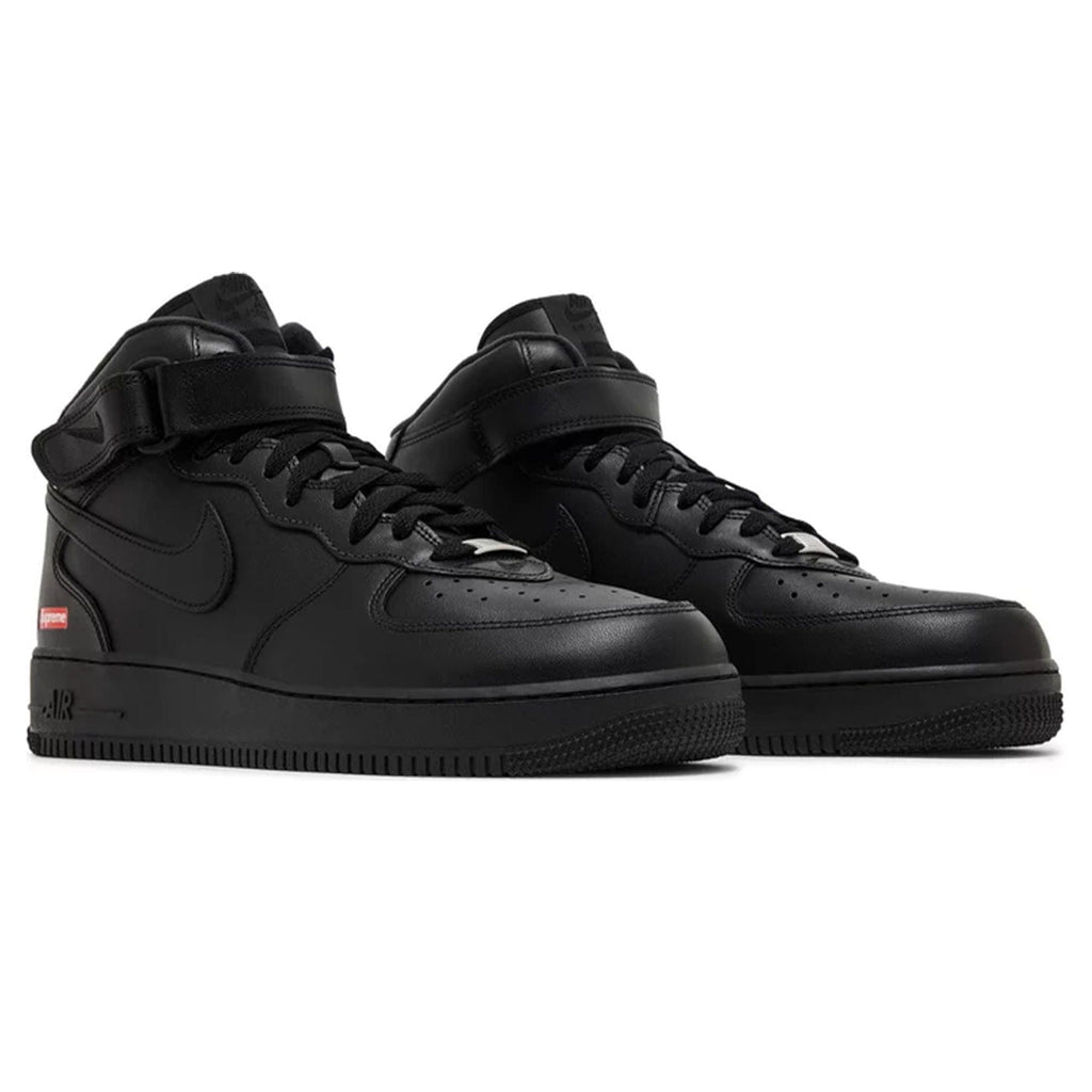 Supreme x Air Force 1 Mid 'Box Logo - Triple Black' - Kick Game