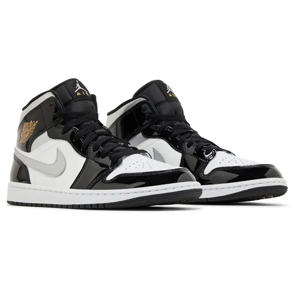 Air Jordan 1 Mid SE 'Black White Metallic Silver' - Kick Game