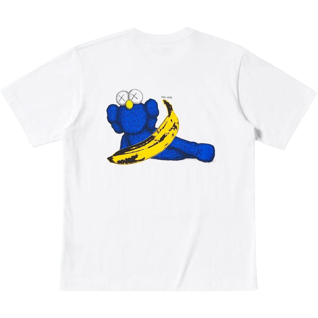 KAWS x Warhol UNIQLO UT Graphic T-Shirt 'White Blue' - Kick Game