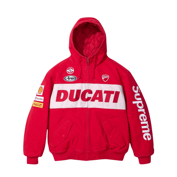 Supreme x Ducati Hooded Racing Jacket 'Red' - UrlfreezeShops