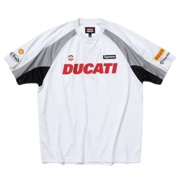 Supreme x Ducati Soccer Jersey 'White' - UrlfreezeShops