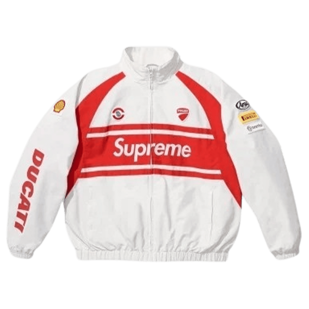 Supreme x Ducati Track Jacket 'White Red' - Kick Game