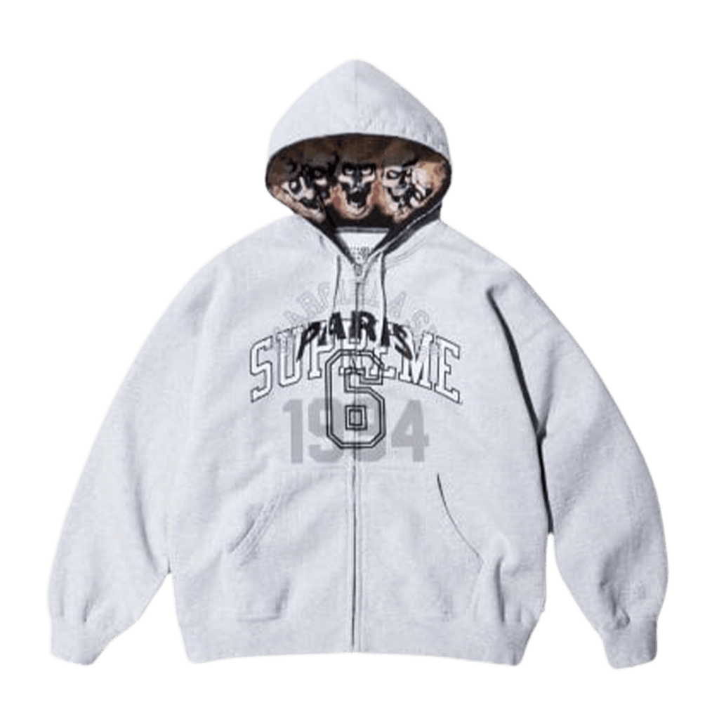 Supreme x MM6 Maison Margiela Zip Up hoodie bobmer 'Light Grey' - UrlfreezeShops
