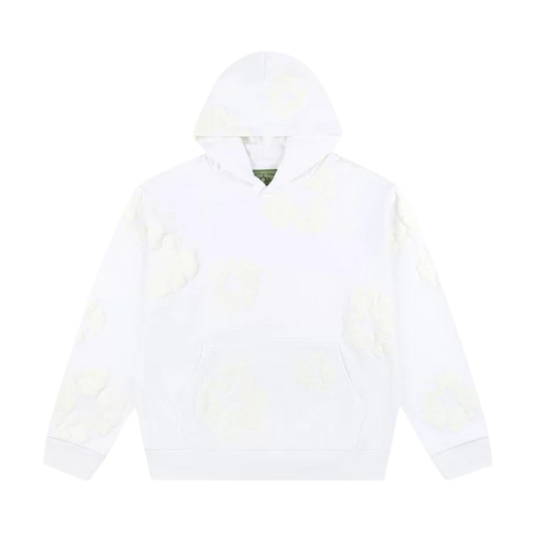 Denim Tears The Cotton Wreath Mono Hooded Sweatshirt 'White' - CerbeShops