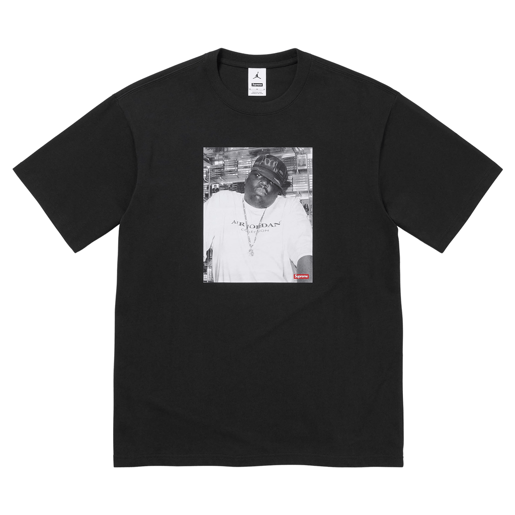 Supreme x Jordan Biggie Tee 'Black' - UrlfreezeShops