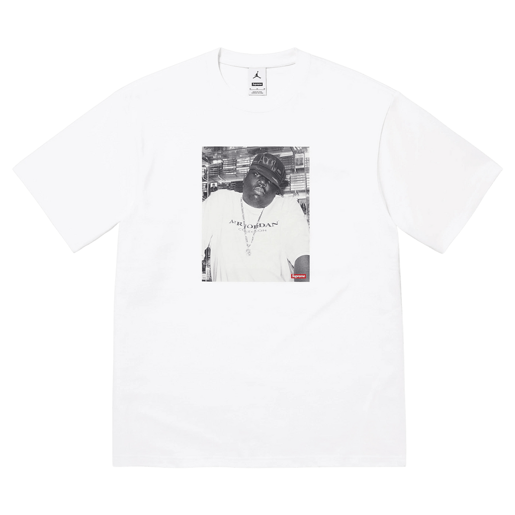 Supreme x Jordan Biggie Tee 'White' - UrlfreezeShops