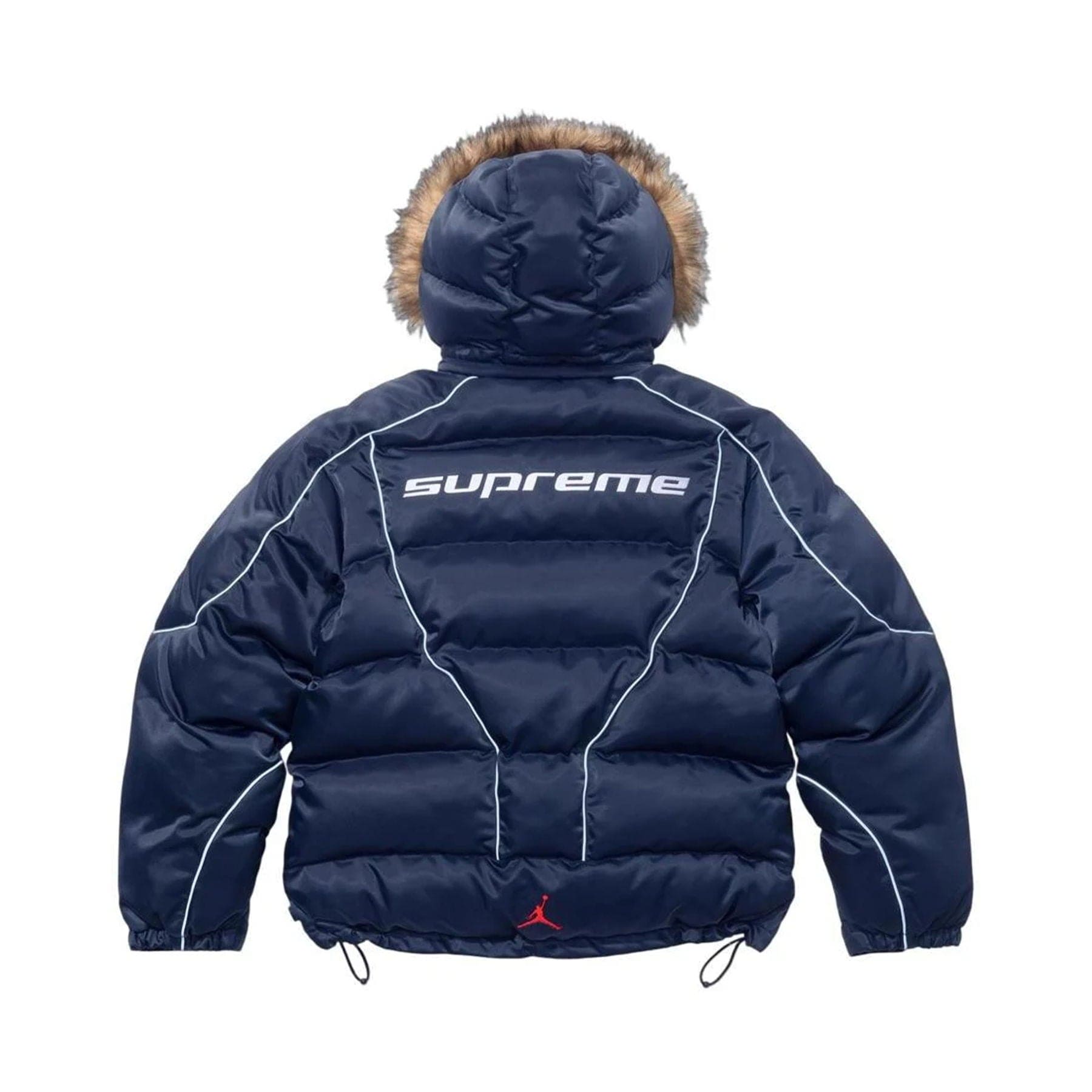 Supreme x Jordan Puffer Jacket Navy Kick Game