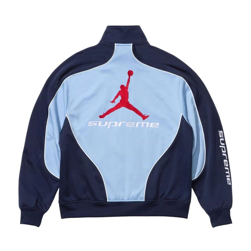 Supreme x Jordan Track Jacket 'Light Blue/Navy' - Kick Game