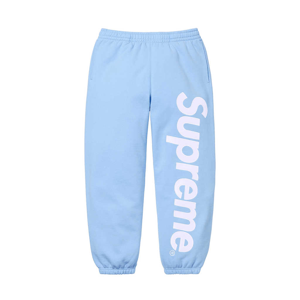 Supreme Satin Appliqué Sweatpant 'Light Blue' - Kick Game