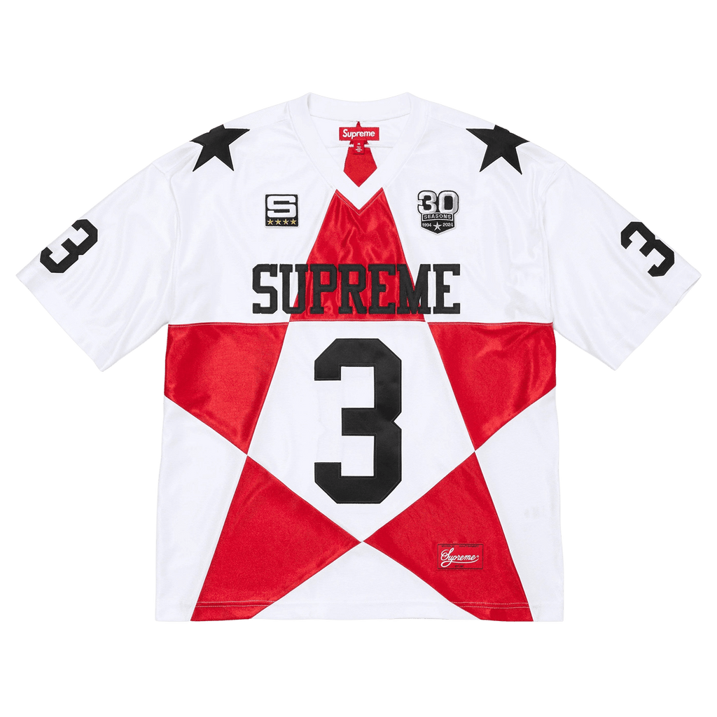 Supreme Star Football Jersey 'White' - Kick Game