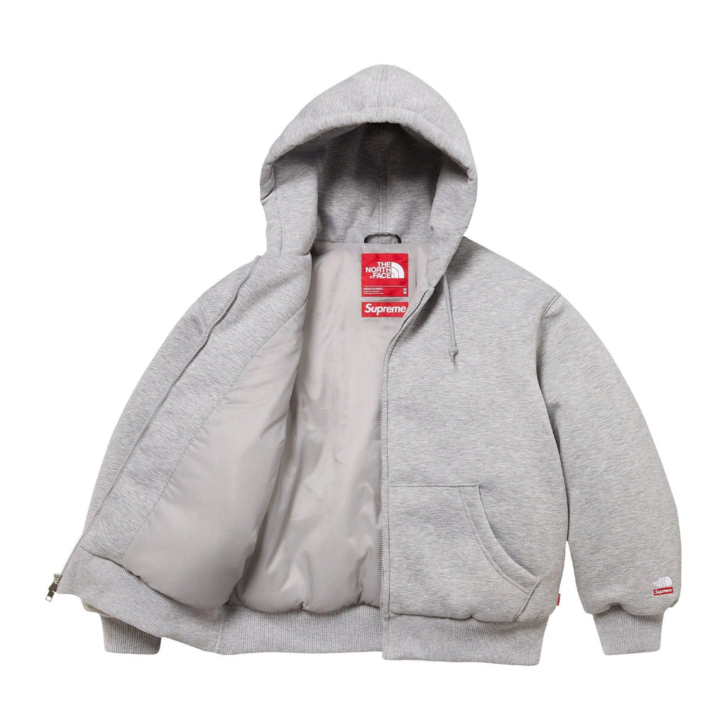 Supreme x The North Face Zip Up Hooded Sweatshirt 'Grey' - Kick Game