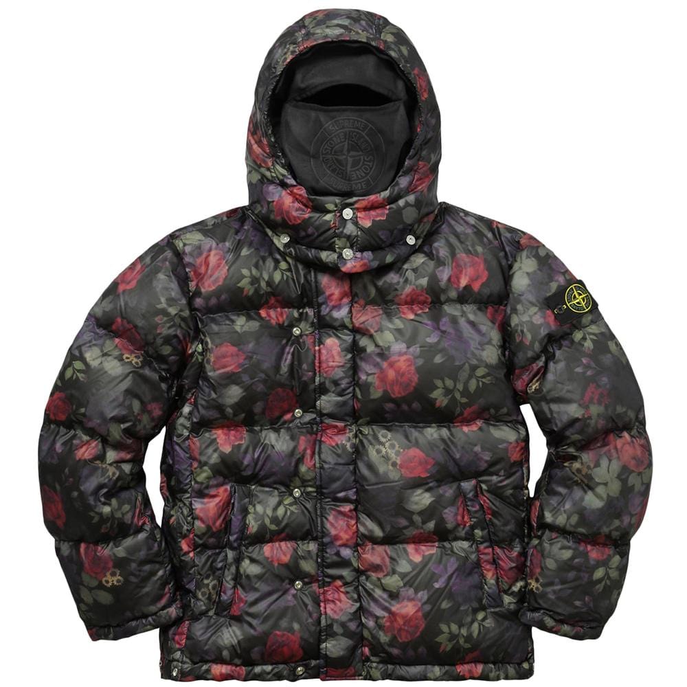 Supreme stone island on sale puffer