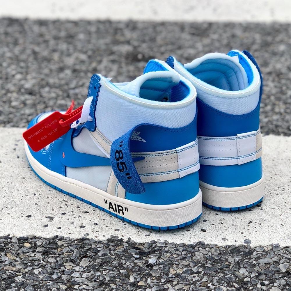 Blue air best sale jordan off white