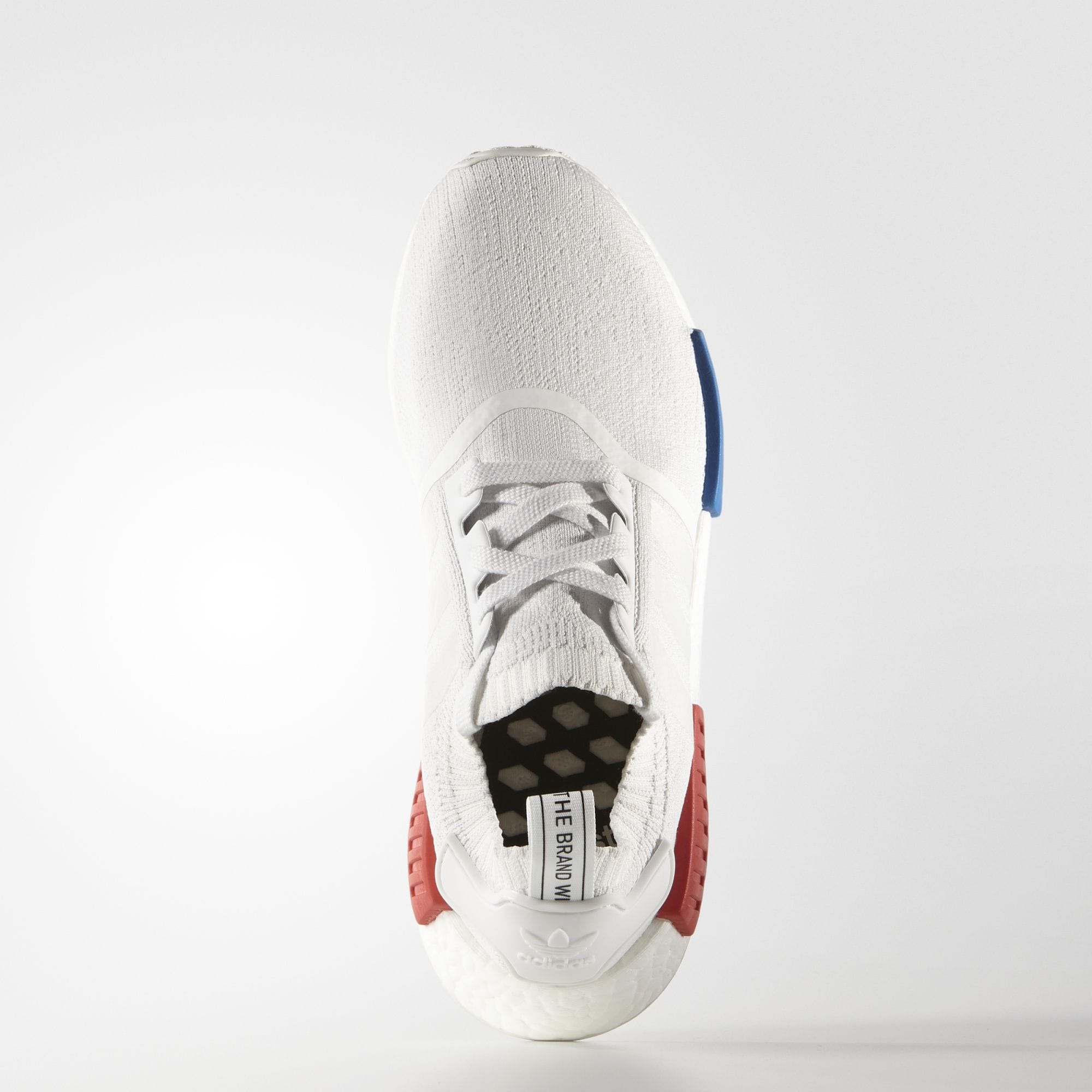 Adidas NMD R1 Primeknit Vintage White Lush Red Kick Game