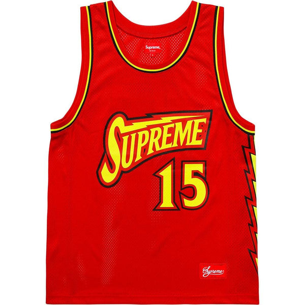 Supreme Bolt Basketball Jersey Red — Kick Game