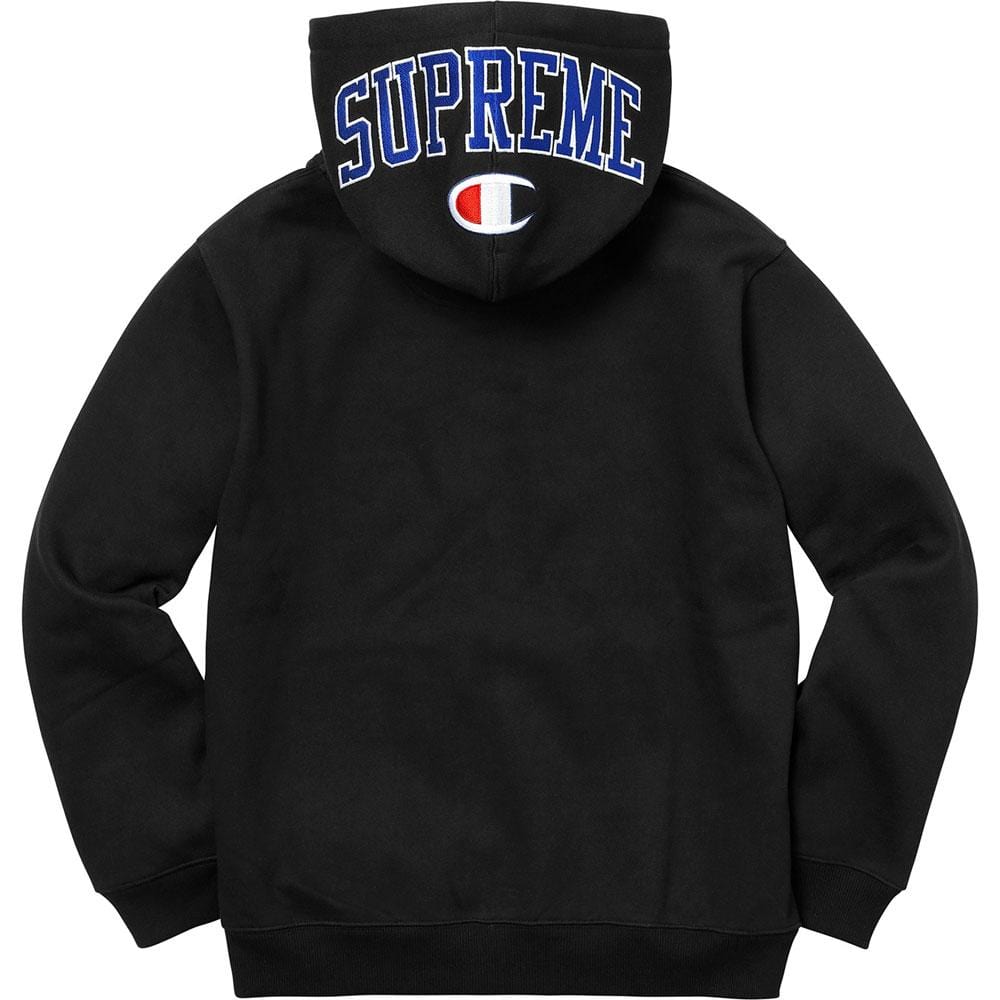 Supreme Champion Arc Logo Zip Up Sweat - Black — Kick Game
