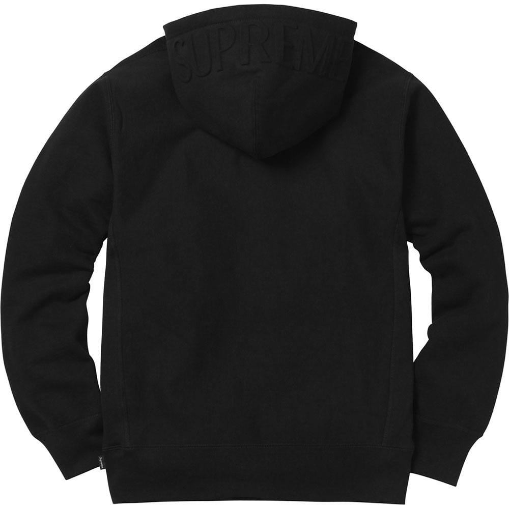 Supreme Embossed Logo Hooded Sweatshirt Black — Kick Game