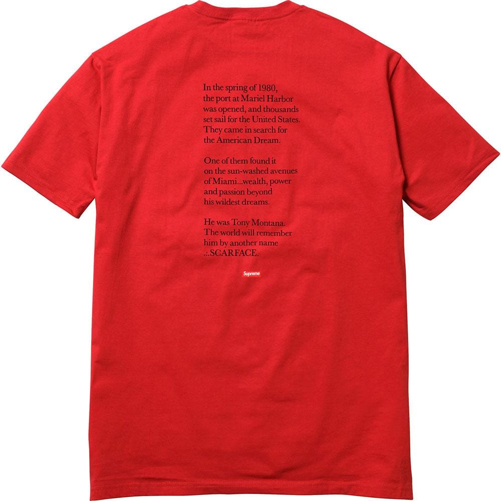 Supreme Scarface Split Tee - Red — Kick Game