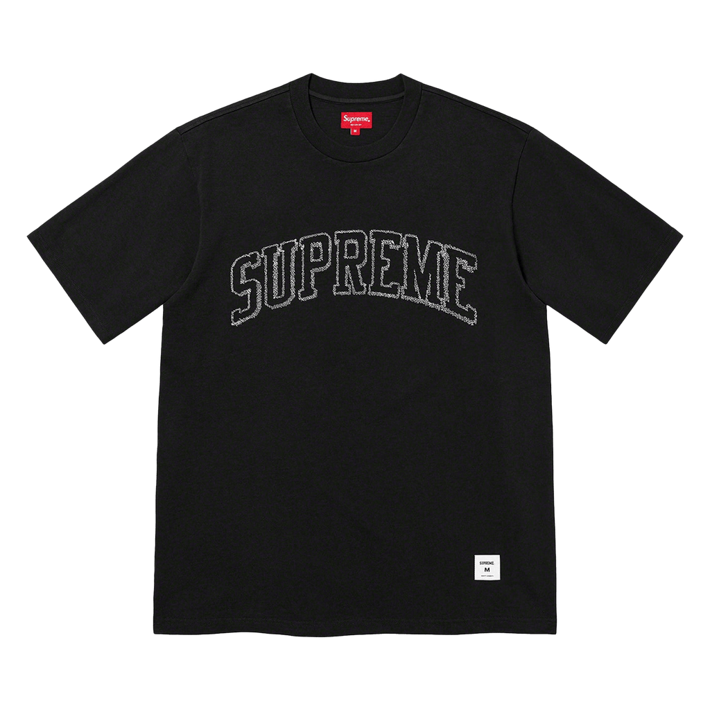 Supreme Sketch Embroidered S/S Top Black - Kick Game