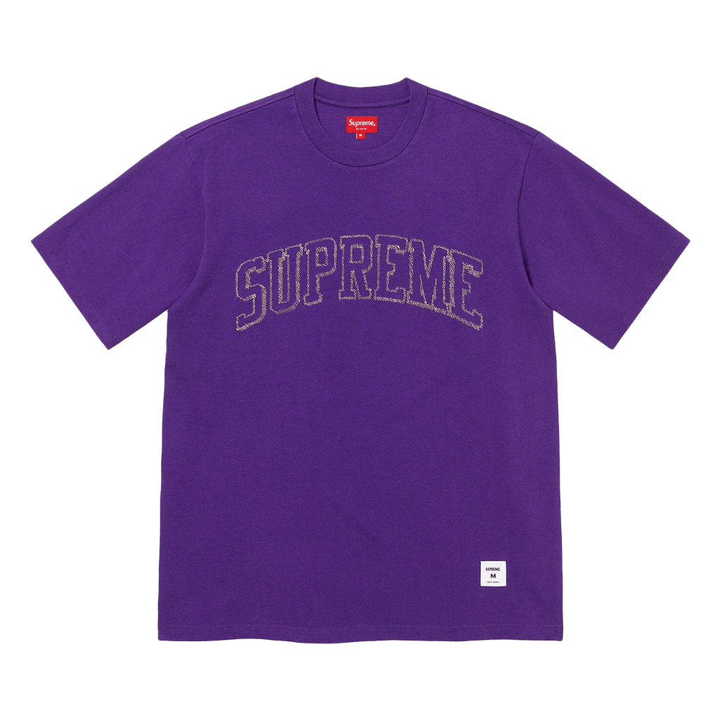 Supreme Sketch Embroidered S/S Top Purple — Kick Game