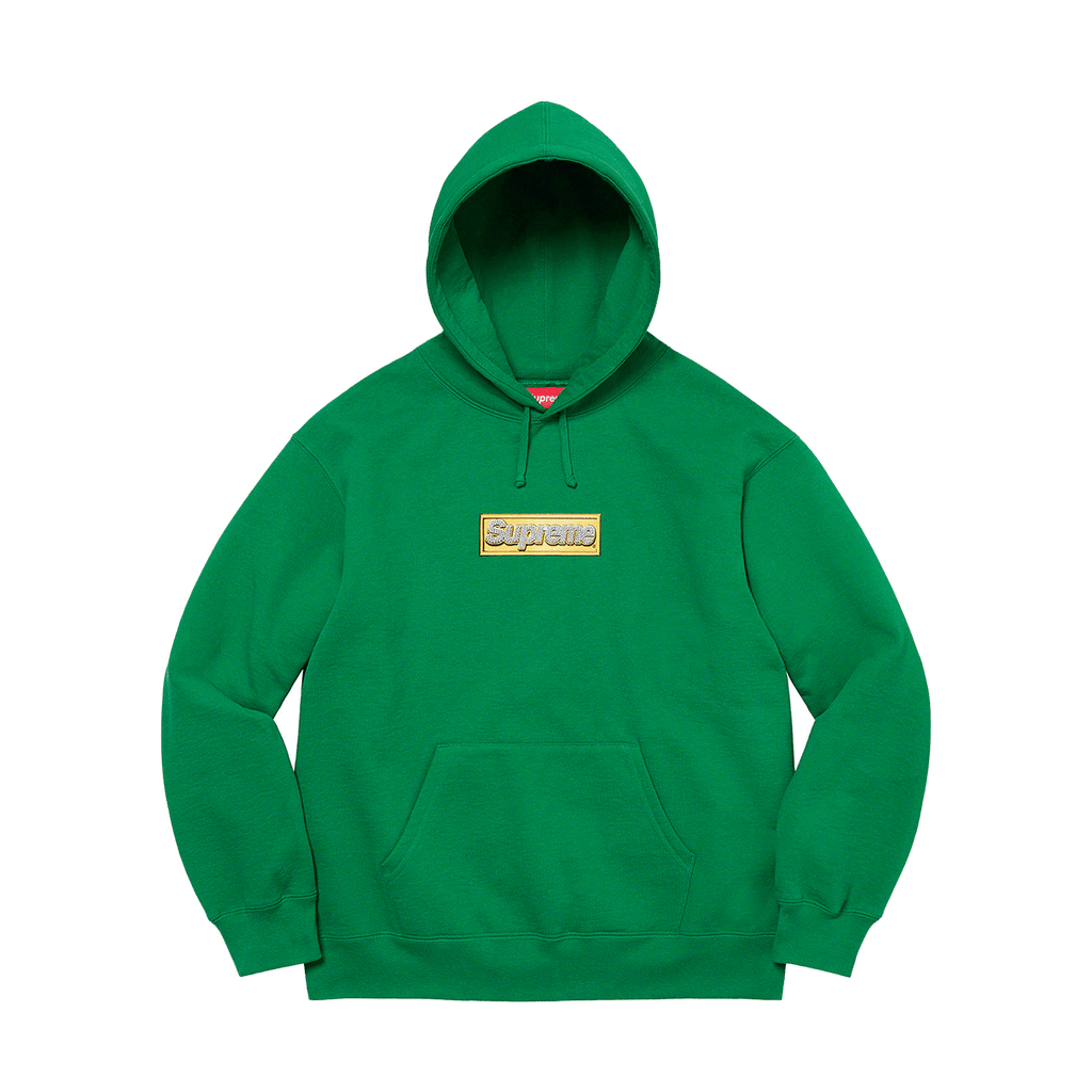 Supreme Bling Box Logo Hooded Sweatshirt 'Green' — Kick Game