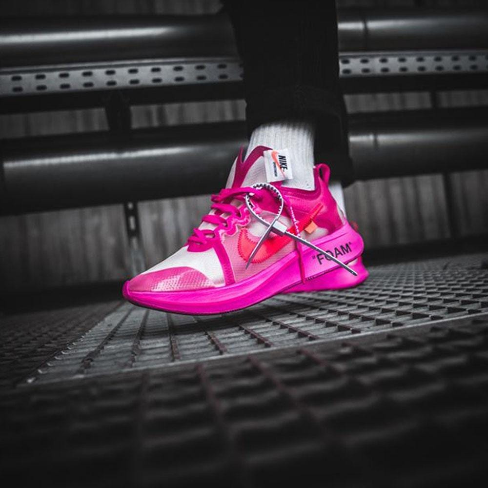 Off white x shop nike zoom pink