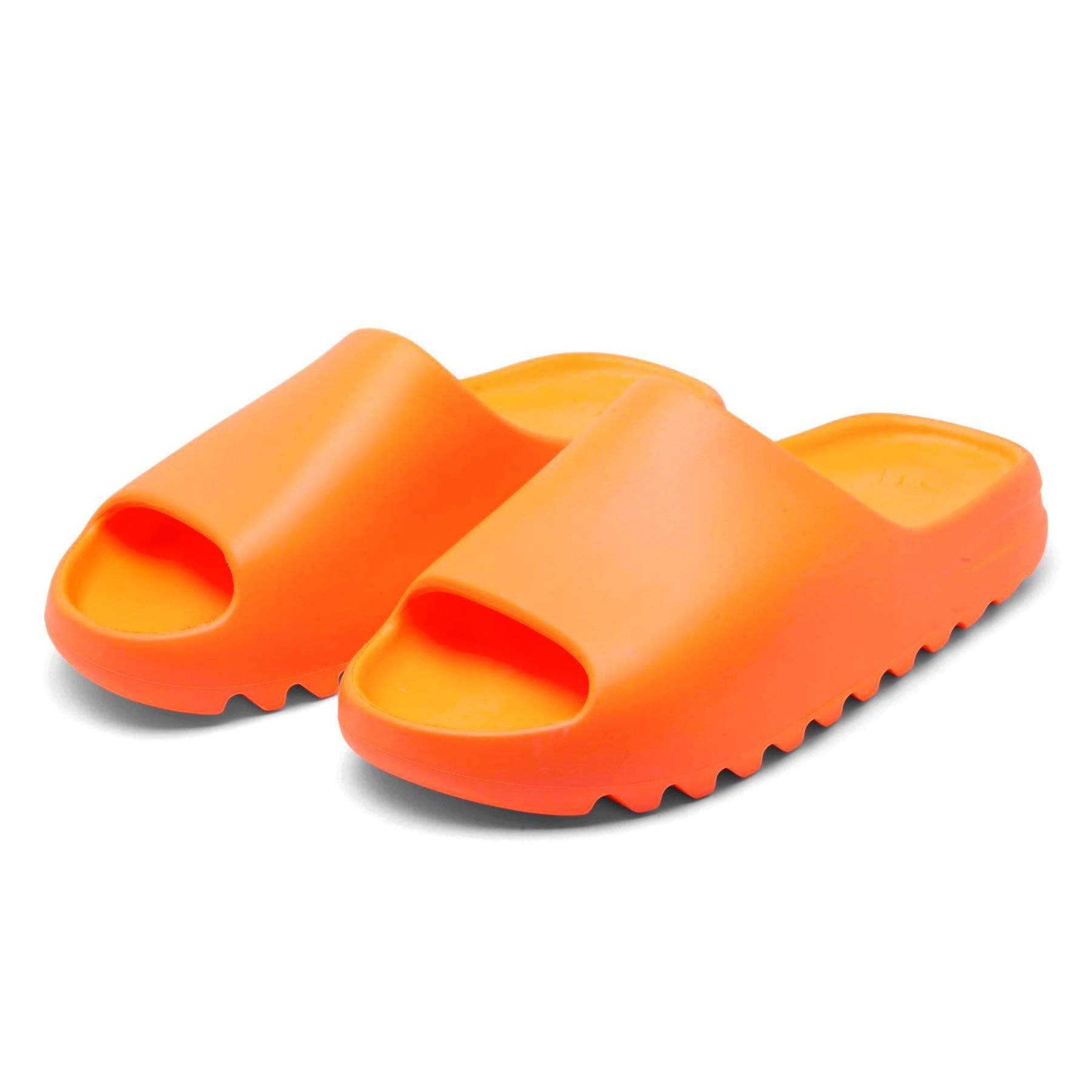 Orange adidas store slides