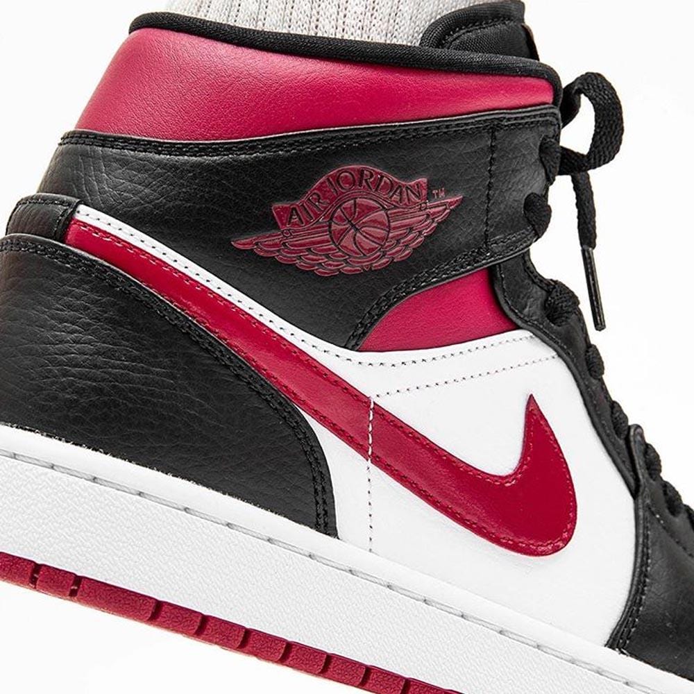 Air jordan 1 mid cheap bred toe