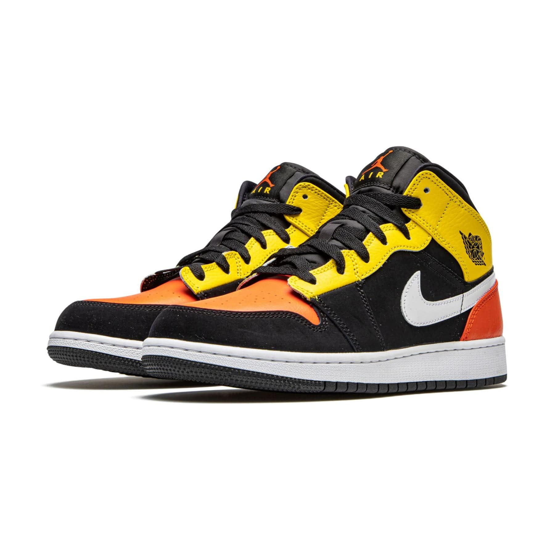 Air jordan 1 outlet mid black amarillo orange