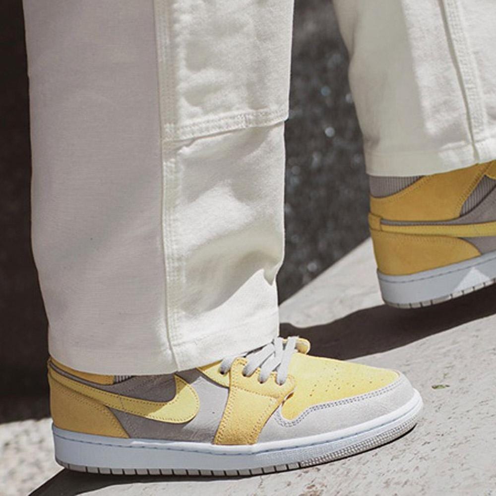 Air Jordan 1 Mid SE Grey Fog Lemon Wash — Kick Game